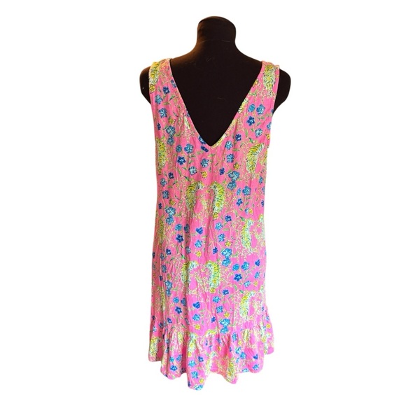 Lilly Pulitzer Camilla Dress Prosecco Pink Tigress Garden, Womens size Medium - Picture 2 of 11
